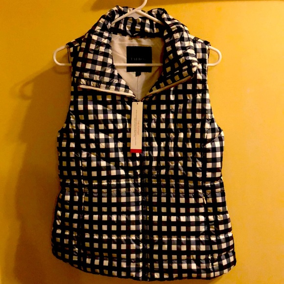 Talbots Jackets & Blazers - Talbots black and white checkered puffy vest